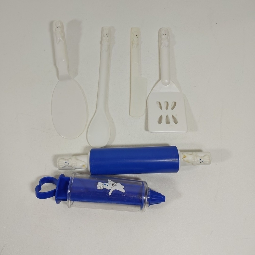 Vtg Pillsbury‎ Doughboy Kid Baking Cooking Icing Utensils Lot Of 6